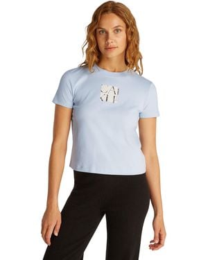 Calvin Klein S/s T-shirt Voor - Blauw