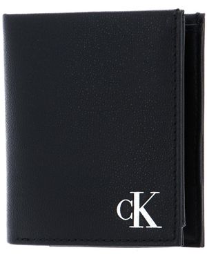 Calvin Klein Jeans Mono Silver Small N/S Trifold Reisezubehör-Dreifachgefaltete Brieftasche - Schwarz
