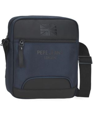 Pepe Jeans Bromley Borsa a tracolla portatile blu 23 x 27 x 7 cm Poliestere by Joumma Bags