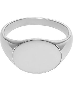 Fossil Jewellery Silver Stainless Steel Ring - White