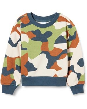 Amazon Essentials Sudadera con cuello redondo de ajuste relajado Niño - Azul