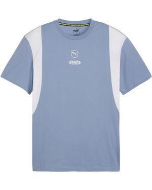 PUMA King Top T-shirt Lichtblauw Wit