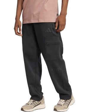adidas All Szn Fleece Graphic Loose Cargo Pants - Black