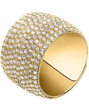 Trussardi Anello Pavé Donna in Acciaio - Metallizzato
