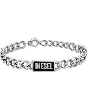 DIESEL Armband Logoplakette Achat schwarz