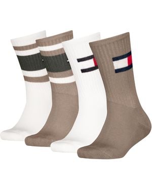 Tommy Hilfiger Flag & Sport Stripe Classic Sock - Neutre