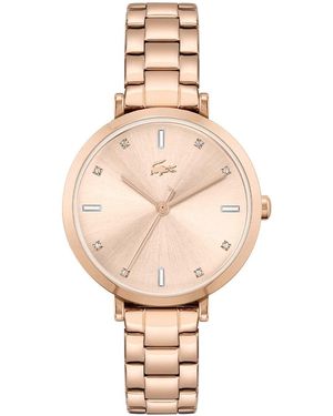 Lacoste Orologio Analogico al Quarzo da donna con cinturino in acciaio inossidabile color oro rosso - 2001250 - Bianco