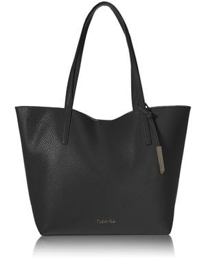 Calvin Klein Unlined Novelty Chemtech Tote - Black