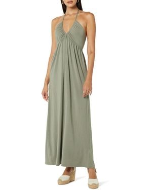 The Drop Kapri Gathered Halter Dress - Green