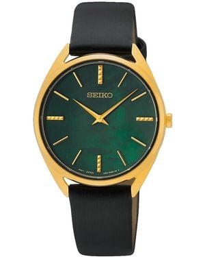 Seiko Orologio Analogico al Quarzo Donna con Cinturino in Pelle SWR080P1 - Verde