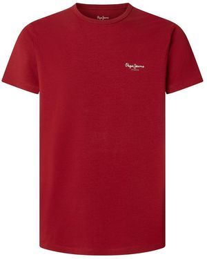 Pepe Jeans Original Basic 3n T-shirt - Rood