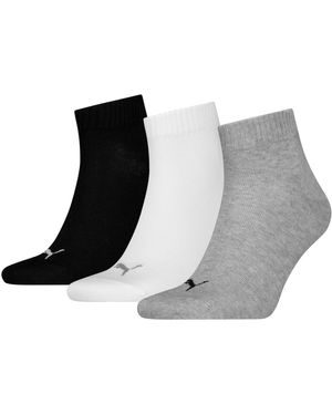 PUMA Sports Ankle Trainer Socks Quarters - Black