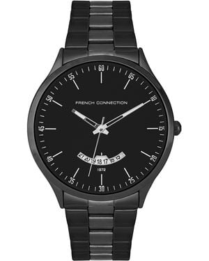 French Connection Analogue Quartz Watch With Stainless Steel Strap Fc143bbm - Black