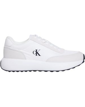 Calvin Klein Jeans Athle Runner Nylon Mix Nw Logo Yw0yw01848 Low Top - Black
