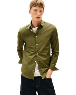 Tommy Hilfiger Tjm Original Stretch Shirt Dm0dm04405 - Verde