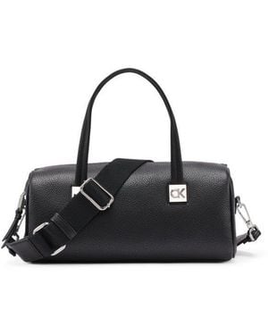 Calvin Klein Rue Barrel Satchel - Black
