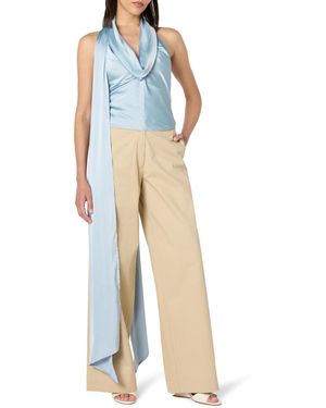 The Drop 's Niagara Mist Satin Halter Scarf Top - Blue