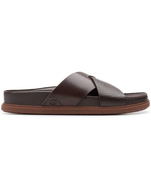 Clarks Torford Cross Schiebe-Sandalen - Schwarz