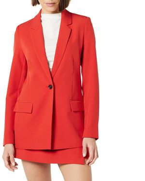 The Drop Blake Long Blazer - Red