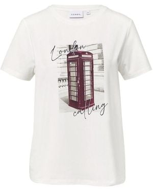 Comma, T-Shirt - Weiß