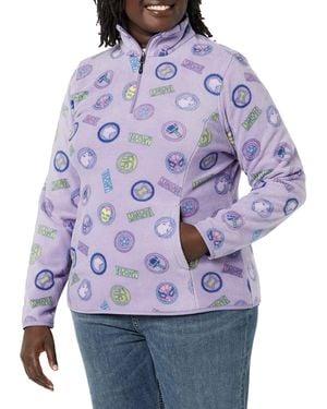 Amazon Essentials Disney | Marvel | Star Wars | Princess Polar Fleece Quarter-zip Mock Jackets - Purple