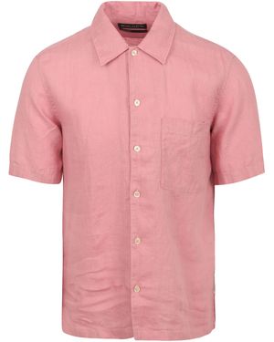 Marc O' Polo Shirt Short Sleeves Linen Pink – –