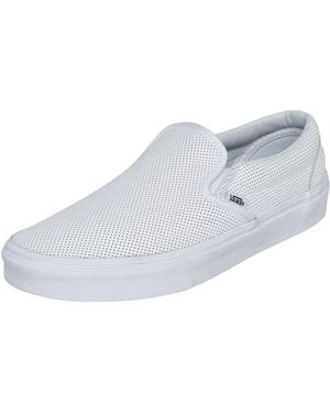 Vans U CLASSIC SLIP-ON PERF LEATHER - Weiß
