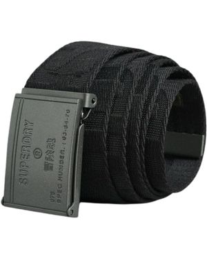Superdry Workwear Webbing Riem - Zwart, Zwart, Eén Maat