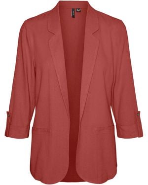 Vero Moda Vmjesmilo 3/4 Loose Blazer Wvn Ga Noos - Red