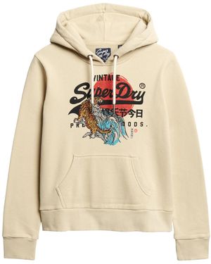 Superdry Tokyo Vl Graphic Hoodie Sweatshirt - Weiß