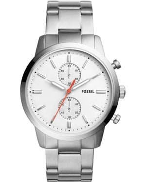 Fossil Chronograph Quartz Watch With Stainless Steel Strap Fs5346 - Grey