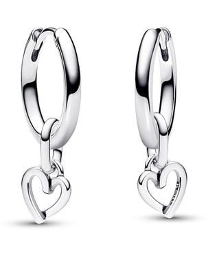 PANDORA Schmuckset Silber-Creolen Freihändiges Herz 68329 - Mettallic