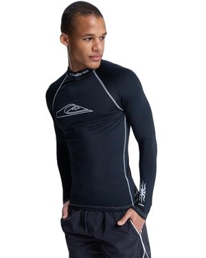 Quiksilver Mercury Long Sleeve Upf50 Surf Shirt Rashguard Black/black Size Xxl