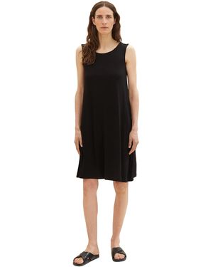 Tom Tailor 1036803 Basic Jerseykleid - Schwarz