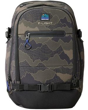 Rip Curl | F-light Posse 35l Search Backpack | Bag With 15-inch Surfer Style Laptop Pocket | 49 X 32 X 22 Cm | Black/green Print - Grey