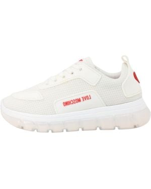 Love Moschino Donna Sneakers Basse JA15155G0AJS Poliuretano Bianco 37