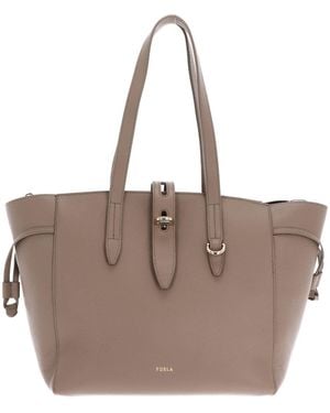 Furla Net Tote Bag M Greige - Braun