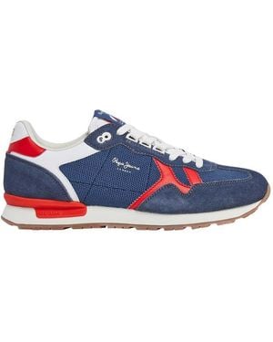 Pepe Jeans Brit Retro M Sneaker da Uomo - Blu