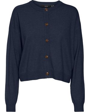 Vero Moda VMFANTASTIC LS O-Neck Cardigan GA Boo - Blau
