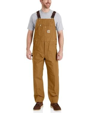 Carhartt S Relaxed Fit Duck Bib Overalls - Brown