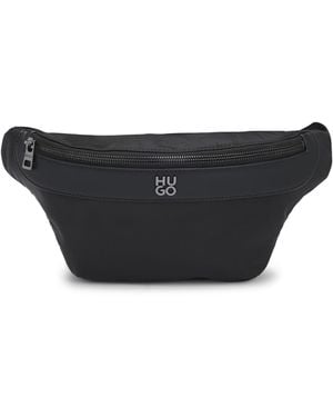 HUGO S Quantic N Twill Belt Bag With Stacked-logo Trim Size One Size - Black