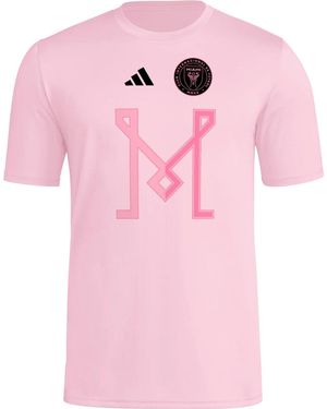 adidas Inter Miami Cf Pre-game Short Sleeve T-shirt - Pink