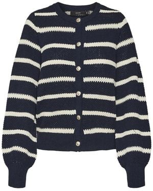Vero Moda VMAMAZING LS O-Neck Cardigan Boo - Blau