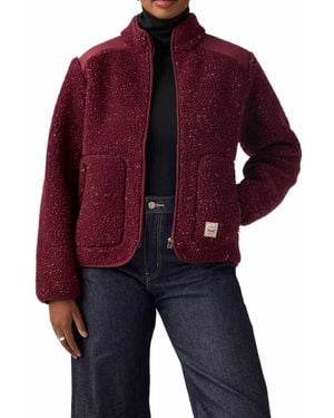 Levi's Sienna Sherpa Jacket H225 Nep Tawny Port - Rood