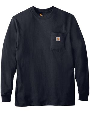 Carhartt Loose Fit Heavyweight Langarm Pocket T-Shirt - Blau