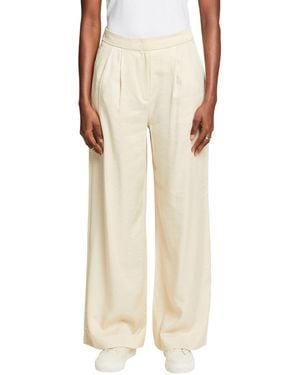 Esprit Hose mit weitem Bein - Weiß
