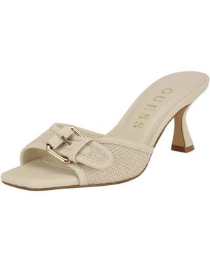 Guess Dista Heeled Sandal - Natural