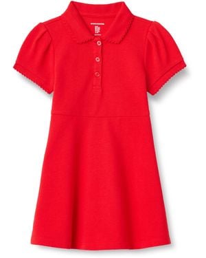 Amazon Essentials Vestido polo de manga corta Niña - Rojo