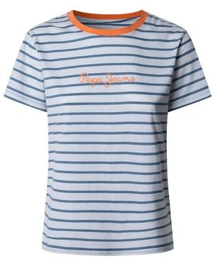 Pepe Jeans Elba Short Sleeve T-shirt S Steel Blue