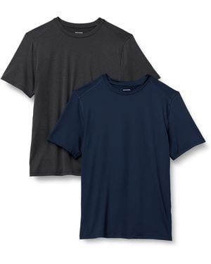 Amazon Essentials T-Shirt a iche Corte Elasticizzata Tecnica Uomo - Blu